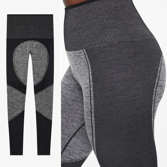 THIRDLOVE Flex Seamless Compression Legging Heather Grey Size Large High Waisted - Picture 3 of 15